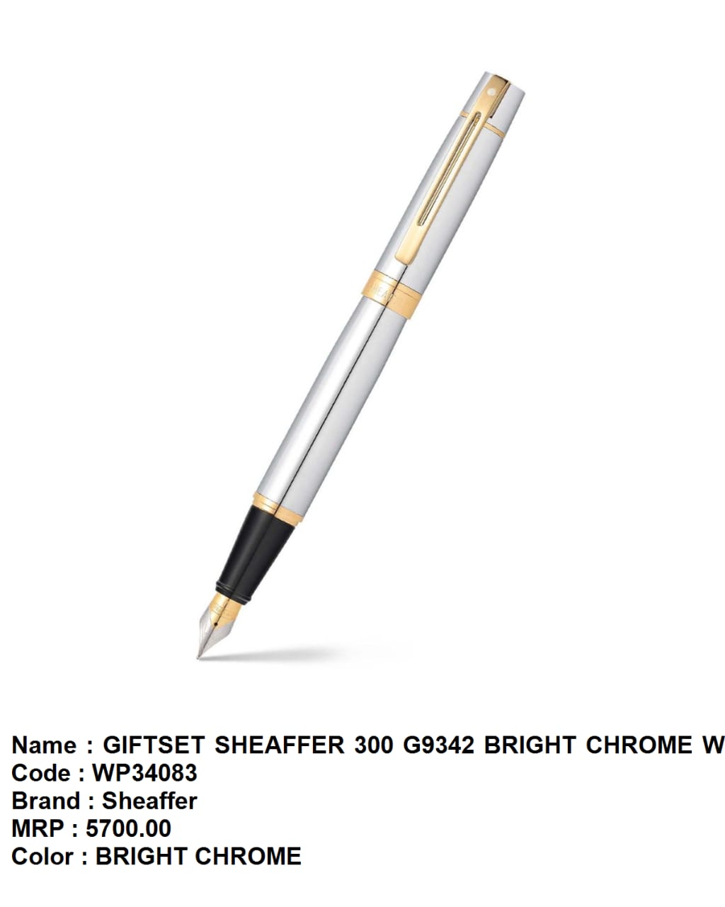 Giftset sheaffer 300 G9342 bright chrome 